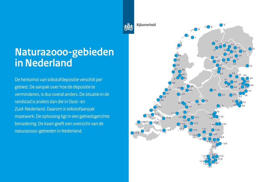 Infographic Natura 2000-gebieden in Nederland